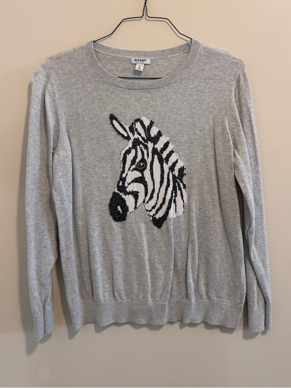 Old Navy Light Gray Knit Sweater